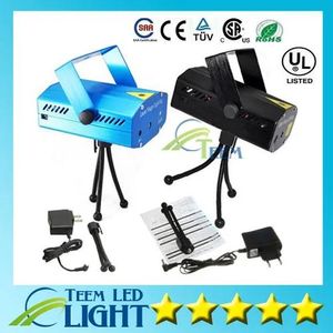 Iluminación DHL Envío gratis 150MW Mini Red Green Moving Farty Stage Luz Luz de DJ Party Light Twinkle 110240V 5060Hz con trípode con trípode