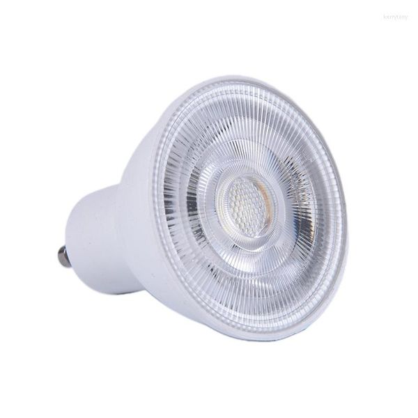 Iluminación regulable GU10 COB LED Spotlight 6W MR16 Bombillas Luz 220V Lámpara blanca hacia abajo