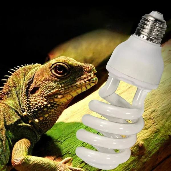 Éclairage E27 5.0 10.0 lampe de reptile UVB 13W 26W Économie d'énergie lampe de terrarium UVB Lampe chauffante UVA pour tortule Rezard Snake Reptile