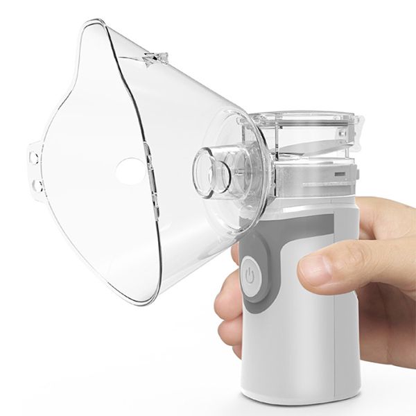 Iluminación Mini portátil de mano Autoclean inhalador nebulizador malla atomizador inhalador silencioso nebulizador inhalador para niños