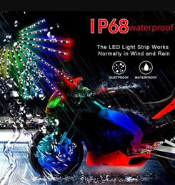 Éclairage Éclairage de moto Kit d'éclairage LED RVB Mticolor Accent Glow Neon Strips avec télécommande pour moto Drop Delivery Mobiles