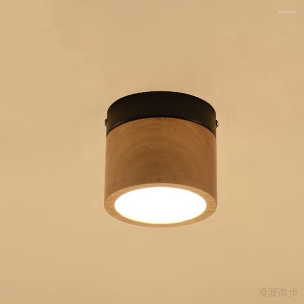 Beleuchtung Nordic Holz montiert Downlight einfache LED-Scheinwerfer Garderobe Wohnzimmer Korridor Gang Licht Bekleidungsgeschäft Decke