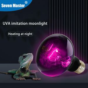 Éclairage Reptile UVA Lampe Chauffante Ampoule Pour Animal De Compagnie Tortue Lézard Serpent Lguanas UV Simule Le Clair De Lune E27 Habitat Éclairage Spot Lampes La Nuit