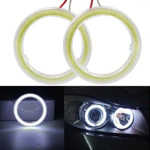 Verlichtingssysteem 1 paar COB Angel Eyes LED Auto Halo Ringlichten 9-30V Witte koplamp 60MM 70MM 80MM 90MM 100MM 110MM 120MM 130MM 140MM Licht