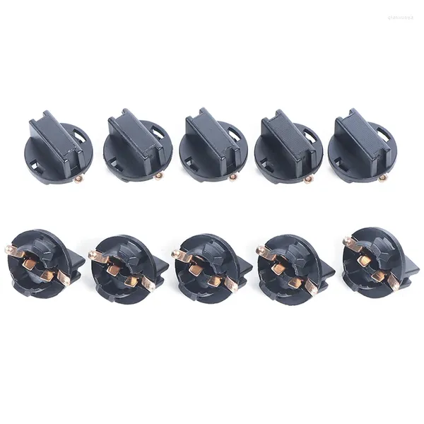 Sistema de iluminación 10 unids T10 Socket Dashboard Panel de instrumentos W5W 168 192 194 Twist Lock Bases de cuña Lámpara Dash Bulb Plug