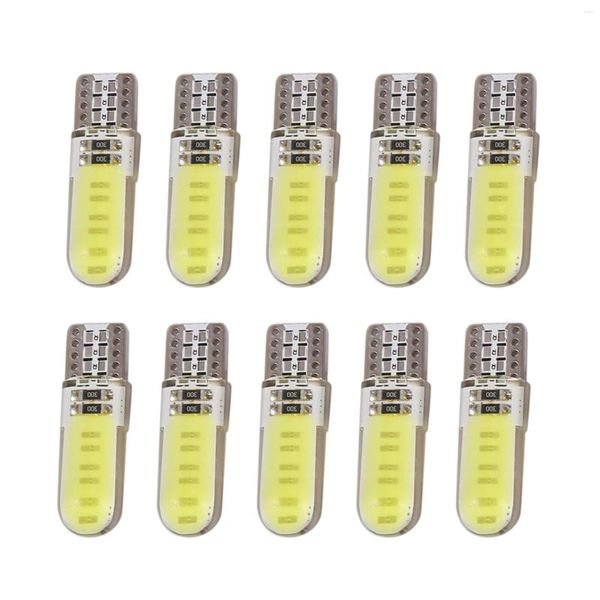 Système d'éclairage 10pcs T10 W5W COB LED AUTO AUTO INTÉRIEUR CEDED SALAT CADE BUBBE DOME LAMPE LUMINE