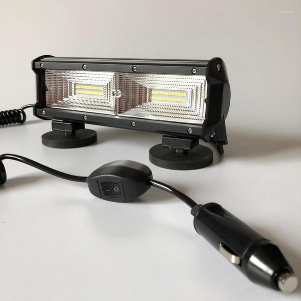 Système d'éclairage 144W COB Led inondation conduite voiture lumière Base magnétique barre tout-terrain 4WD brouillard 4x4 phare recherche sauvetage camp de pêche