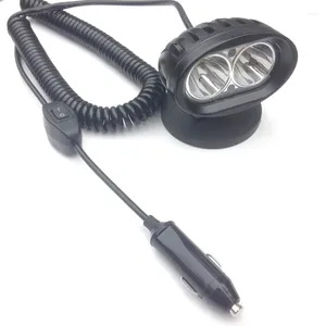 Système d'éclairage 1set 20w LED style de voiture tout-terrain conduite phare allume-cigare aimant portable camion sauvetage recherche camp lampe de pêche