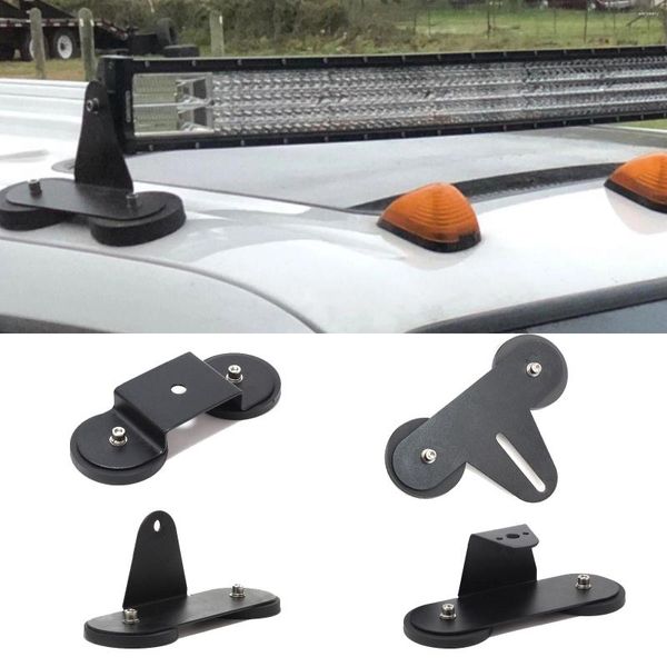 Système d'éclairage 2 pièces barre lumineuse LED pour toit de voiture support magnétique solide Base de montage pour camions tout-terrain UTV ATV côte à côte