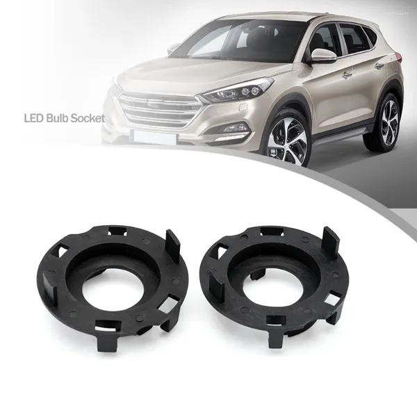 Système d'éclairage 2 pièces pour Hyundai Tucson Ioniq I30 Kia Cerato Forte H7, douille de phare LED, capuchon d'ampoule, anneau de montage, support d'adaptateur de base de phare