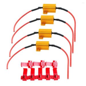 Sistema de iluminación, 2 uds., decodificador de resistencia de carga, accesorios interiores para coche, resistencia a la luz LED, 25W, 6ohm, resistencias para automóvil