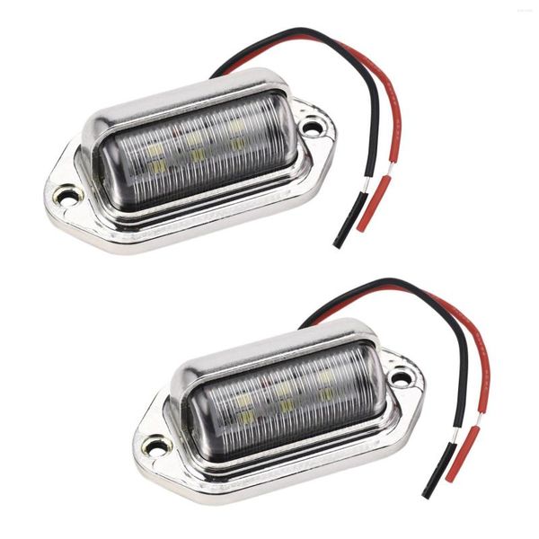 Système d'éclairage 2X 12-24V 6 LED, lumière de plaque d'immatriculation, pont de bateau, passerelle, lampe de marche, remorque RV