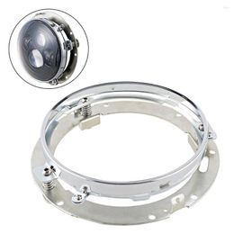 Verlichtingssysteem 7 inch zwart/chromen ronde LED -koplamp adapter montage ringbeugel voor touring softail fld