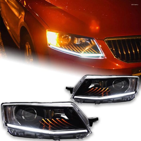 Système d'éclairage AKD lampe frontale de style de voiture pour Skoda Octavia phares 2024-2024 A6 phare LED DRL Hid Bi xénon accessoires automobiles