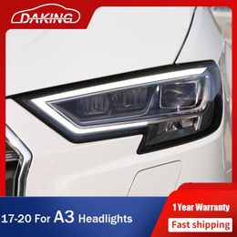 Système d'éclairage Feux avant de style de voiture pour phares Audi A3 2024-2024 S3 tous LED DRL jaune clignotants phares faisceau xénon Auto