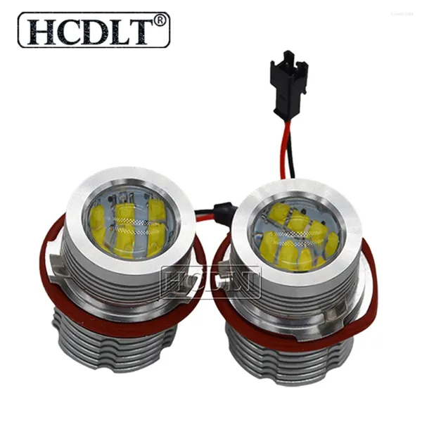 Sistema de iluminación HCDLT 2PCS 60W Alto brillo blanco Amarillo Rojo LED Angel Eyes Marker Bombilla para BMW E39 E60 E61 E63 E64 E65 E66 E83 X3 E53