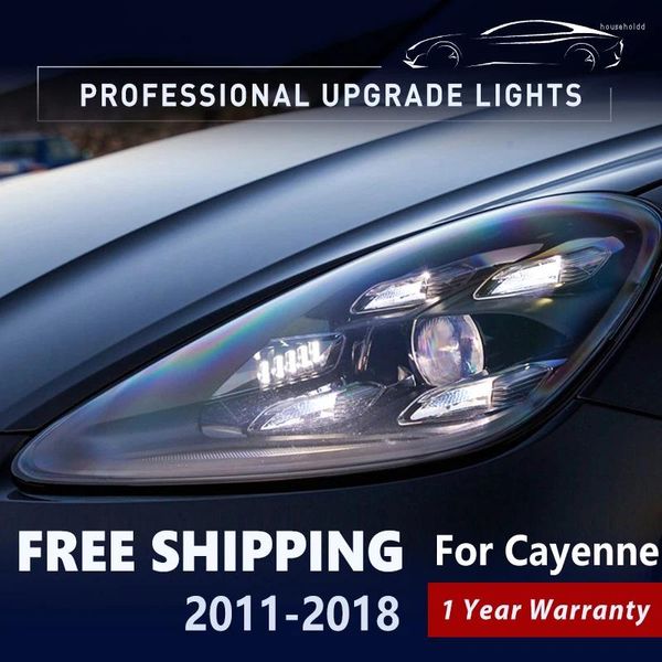 Système d'éclairage Lumières LED pour phares Porsche Cayenne 2011-2024 958.1 958.2 Phare complet DRL Accessoires de voiture Mise à niveau du style de lampe frontale