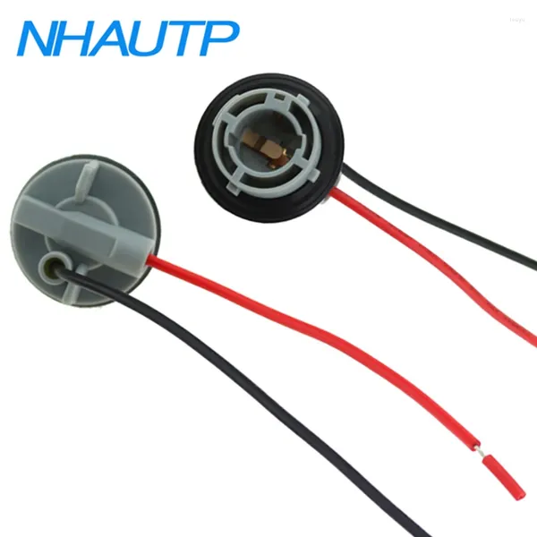 Sistema de iluminación NHAUTP 2PCS 1156 BOLB SCOKE BA15S BAU15S Soporte de la lámpara P21W PY21W Conector base del adaptador para luces de señal inversa/Trun