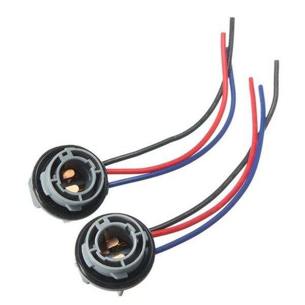 Sistema de iluminación Otros 2 unids/lote 1157 Conector de casquillo de bombilla BAY15D Soporte de lámpara P21/5W Base adaptadora para luz de freno Accesorios de coche de plásticoOthe