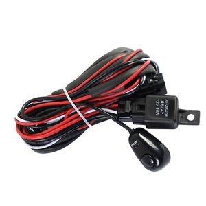 Sistema de iluminación Otras luces antiniebla de la motocicleta Arnés de interruptor de cable Faros delanteros de motocicleta Cable 12V 40A Kit de relé para ATV Car Led Work