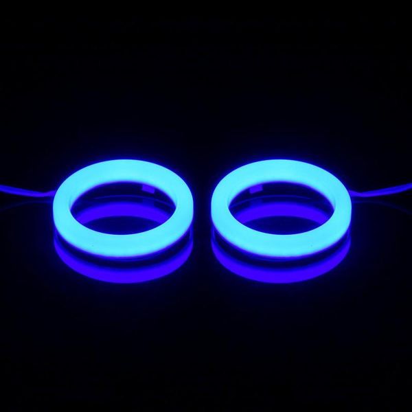 Système d'éclairage Autres Pcs Voiture Angel Eyes LED Phare Antibrouillard DRL Feux Diurnes Auto Halo Anneau 12V 60MM-120MM Haute Qualité BlueOth