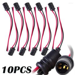 Sistema de iluminación T10 W5W Luz de cuña de coche Bombilla Conector Conector Extensión LED Lámpara Base Plug10pcs