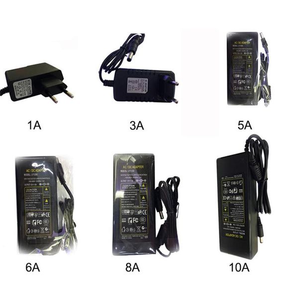 Transformateur d'éclairage 85265V 12V DC, adaptateur 1A 2A 3A 5A 6A 8A 10A, alimentation pour bande lumineuse LED, module 3745698