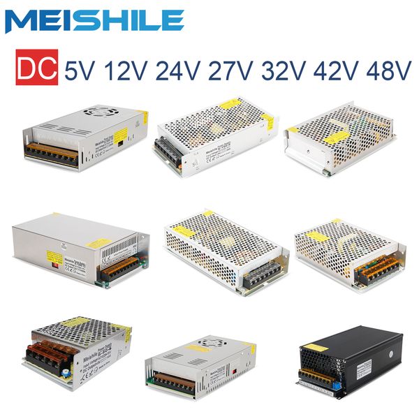 Transformateur d'éclairage AC110V 220V à DC 5V 12V 24V 48V Adaptateur d'alimentation 2A 5A 10A 15A 20A 25A 30A 40A Pilote de commutateur de bande LED