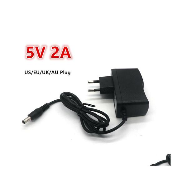 Transformateurs d'éclairage Convertisseur AC 100V240V Adaptateur d'alimentation à découpage DC 5V 2A 2000Ma Alimentation Us/UK/Eu/Au Plug Drop Delivery Lights Acce Dhvak