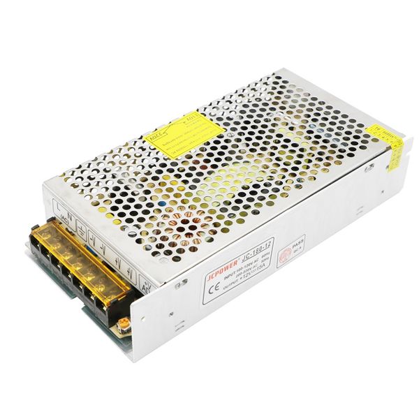 Transformateurs d'éclairage AC 110V 220V à DC12V pilote de lumières LED de haute qualité pour alimentation à bande LED 15A 180W