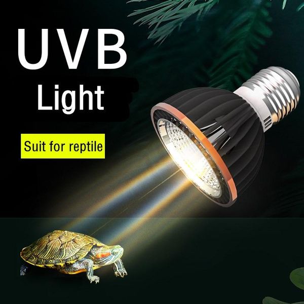 Éclairage UVA + UVB 5.0/10.0 Lampe solaire à spectre complet pour reptiles LED Lampe UV Ampoule pour reptiles et amphibiens Accessoires pour reptiles