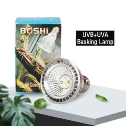 Éclairage UVA + UVB 5.0/10.0, ampoule pour reptiles, tortue se prélassant, lumière UV, amphibiens, lézards, lampe chauffante 3 en 1, lumière solaire à spectre complet