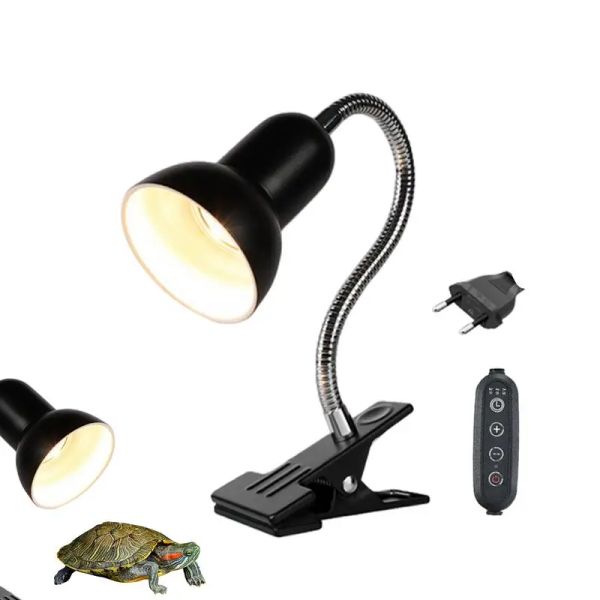 Iluminación UVA/UVB E27 Pet Reptile Aquarium Lámpara de calor CLIPON BOMBA Ajustable Tortugas Tortugas UV Lámpara de calentamiento para tortuga de lagartos