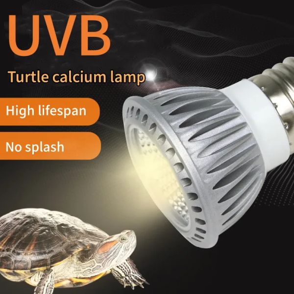 Éclairage UVA + UVB LED Reptile lampe tortule Turtle Sunbathe High Lamp Spectrum Full 5.0 10.0 lampe à lal