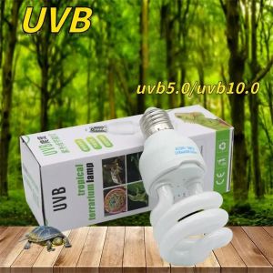 Éclairage UVB 5.0 10.0 Ampoule de lampe à économie d'énergie pour reptiles amphibiens, tortue, serpent, animal de compagnie 13 W 26 W, 110 V 220 V