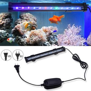 Éclairages 1555.5CM 5050 RGB LED lumière d'aquarium réservoir de poisson lumière submersible aquatique bulle d'air lampe d'oxygénation ue US Plug Fish Tank Light