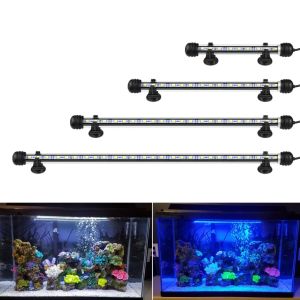 Iluminaciones 9 cm 29 cm 39 cm 49 cm Acuario LED Lámpara de tanque de peces Bombilla de tubo LED 9/15/21/27 LED Barra de luz sumergible impermeable 100240 V Enchufe de la UE