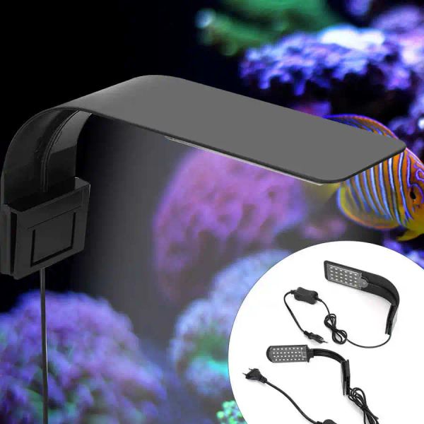 Éclairages Aquarium Fish Tanks Lumière Mini LED Clip étanche Lumière Plantes d'eau Éclairage Lampe Accessoire Prise UE 220V Lumières sous-marines