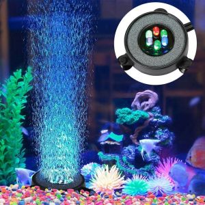 Verlichtingen Kleur Veranderende LED LED AIR BUBLE LICHT onder water onderwater vissentanklicht Aquarium Aquarium luchtbellenlamp waardoor zuurstof voor vissentank is