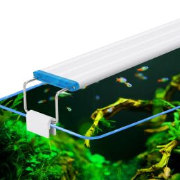 Verlichtingen Uitbreidbare waterdichte clip op lamp voor vissentank Super slanke LED -aquariumverlichting waterplantlicht