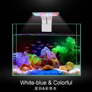 Iluminaciones Fish Tank Plant Light 110V / 220V UE / EE. UU. Enchufe Paisajismo Acuario Clip Luz Azul Blanco / Colorido 3 Engranajes Conmutación LED a prueba de agua