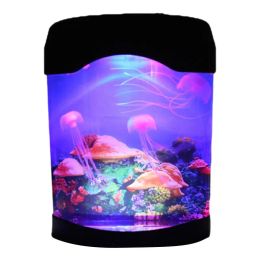 Éclairages LED couleur changeante méduse réservoir veilleuse lampe de table aquarium électrique humeur lampe de lave pour enfants enfants cadeau maison chambre décor