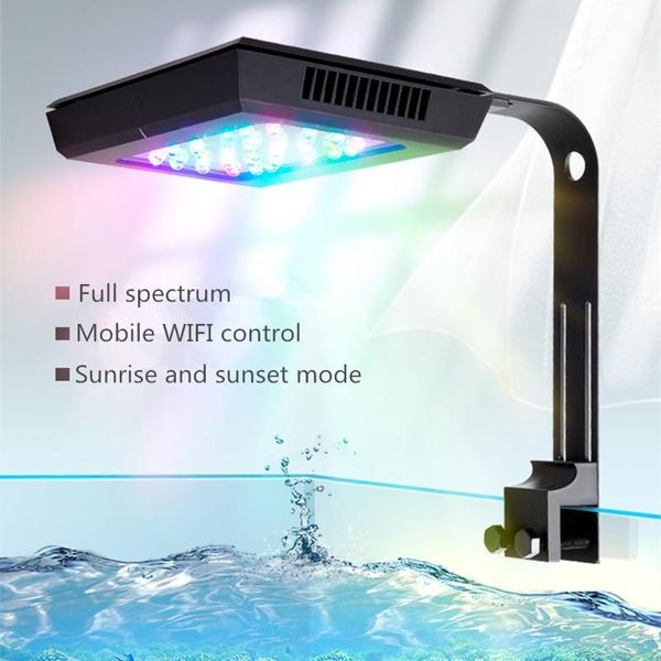 Éclairages Téléphone portable WIFI contrôle intelligent SPS LPS FOT eau de mer corail aquarium aquarium LED lampe multifonctionnelle aquarium lumière