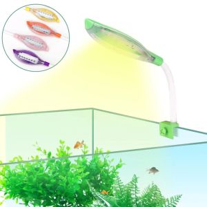 Verlichting Slanke LED-aquariumverlichting Aquariumlamp Magnetische bevestiging Heldere clip USB 360 graden draaibaar 3W Plantgroei voor aquariumverlichting