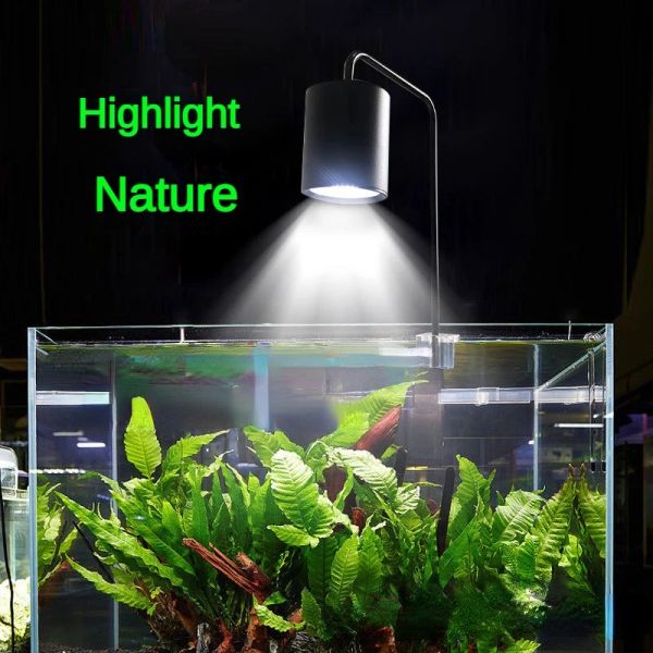 Iluminaciones Super Slim LED Fishbowl Acuario Luz Iluminación Plantas Crecer Suministros 12W / 18W Planta acuática Impermeable para accesorios de tanque de peces