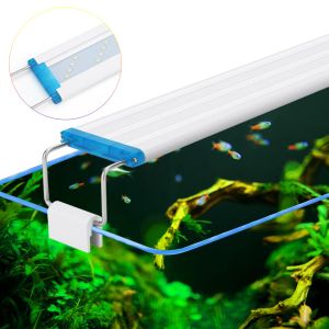 Verlichting Superslanke LEDS Overhead Aquariumverlichting Waterplantlicht 1875CM Uitbreidbare waterdichte clip-on lamp voor aquarium 90260V