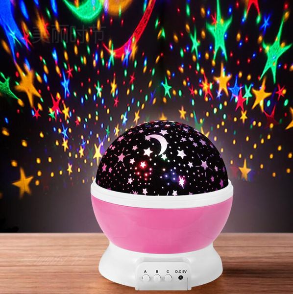 Lightme étoiles ciel étoilé LED veilleuse projecteur lune lampe batterie USB enfants cadeaux enfants chambre lampe lampe de projection GB1613