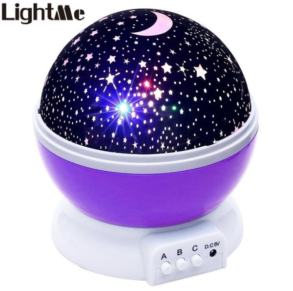 Lightme Stars Starry Sky LED Proyector de luz nocturna Lámpara de luna Batería USB Regalos para niños Lámpara de dormitorio para niños Lámpara de proyección Z20 G9206040