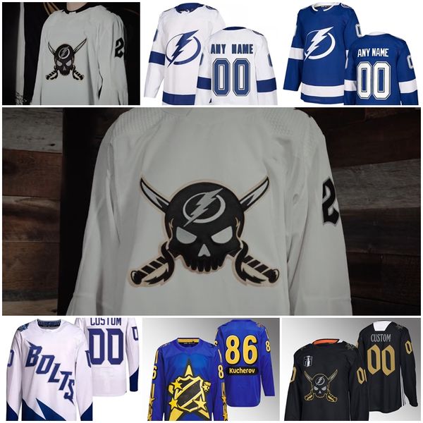 Rayos 91 Steven Stamkos 86 Nikita Kucherov Hockey Jersey 31 Jonas Johansson 38 Hagel 20 Nicholas Paul 21 Brayden Point 88 Andrei Vasilevskiy 77 Hedman Tampa Bay