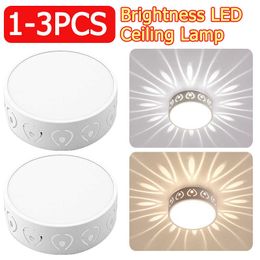 Lumières 1-3pc projecteur rond économie d'énergie luminosité LED Downlight plafonniers lampe pour la maison cuisine salle de bains lumière intérieure 0209